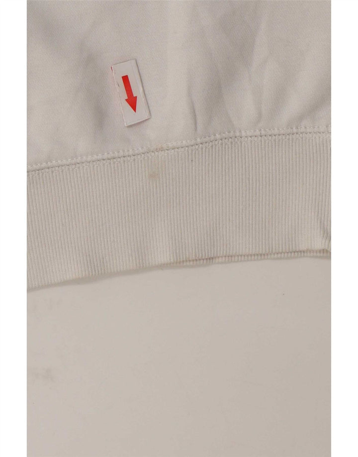 Felpa grafica da uomo Champion, maglione piccolo, cotone bianco