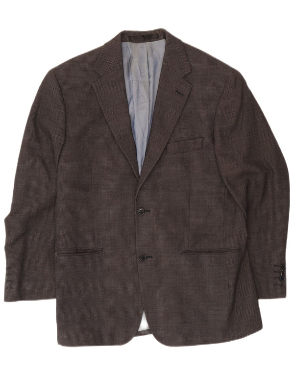 Giacca blazer corta da uomo Marks & Spencer UK 40 medio blu navy a quadri