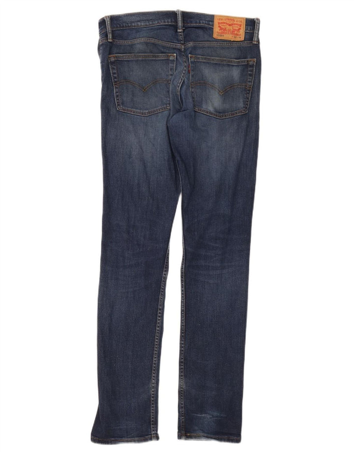 Jeans skinny effetto invecchiato Levi's da uomo W32 L34 Blu