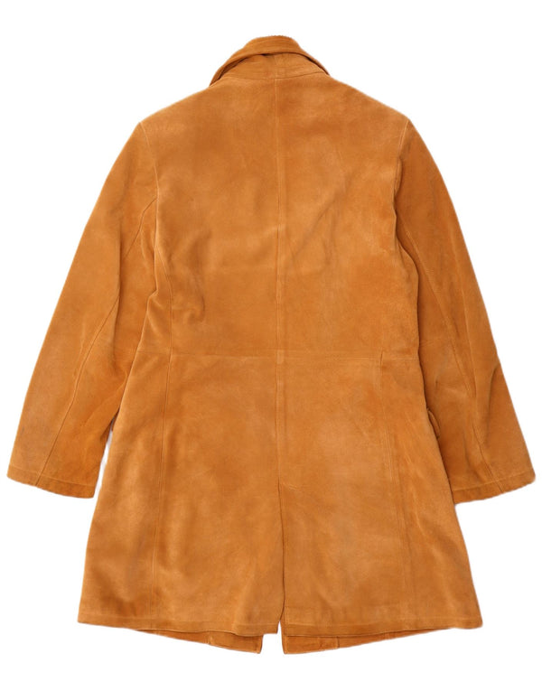 Soprabito vintage da donna in pelle scamosciata IT 42 in pelle beige medio
