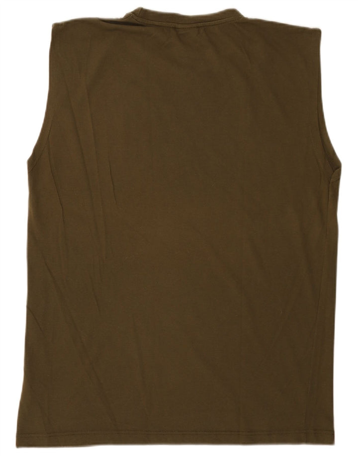 Canottiera grafica Nike Dri Fit da uomo, grande, in cotone kaki