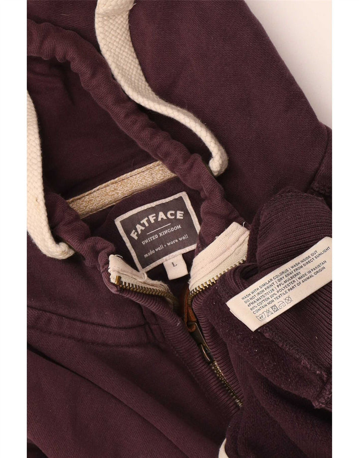 Felpa con cappuccio e zip da uomo Fat Face, grande, in cotone marrone