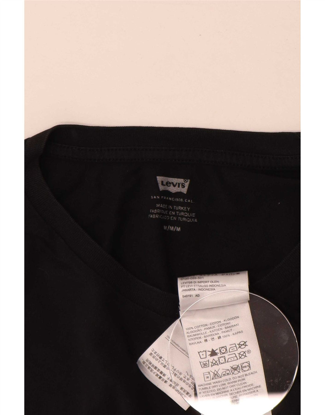 T-shirt grafica da uomo Levi's Top in cotone nero medio
