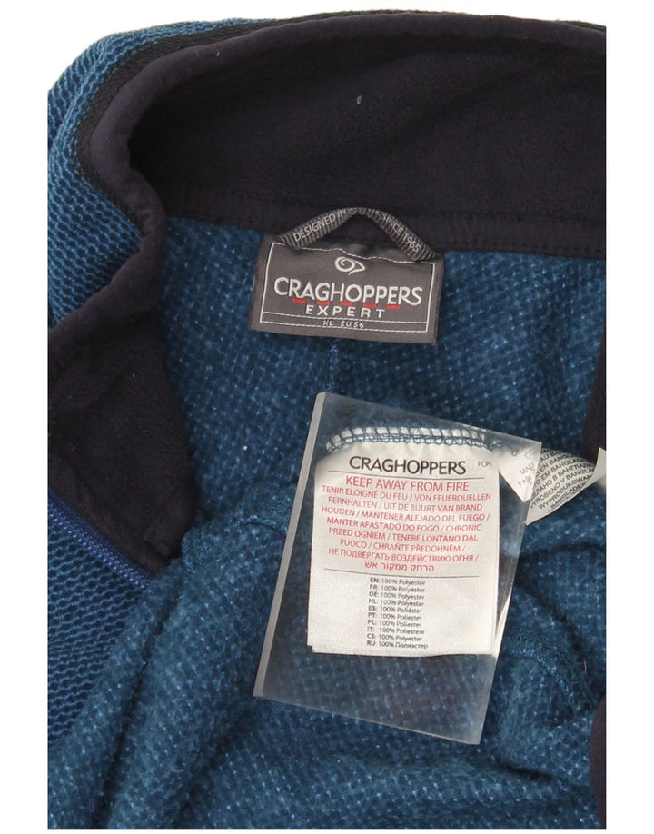 CRAGHOPPERS Maglione in pile da uomo con zip e collo XL blu poliestere