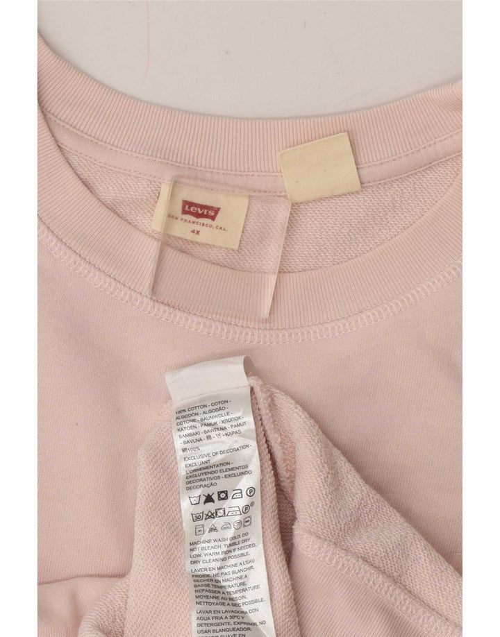 Felpa da donna Levi's Jumper UK 24 4XL Cotone rosa