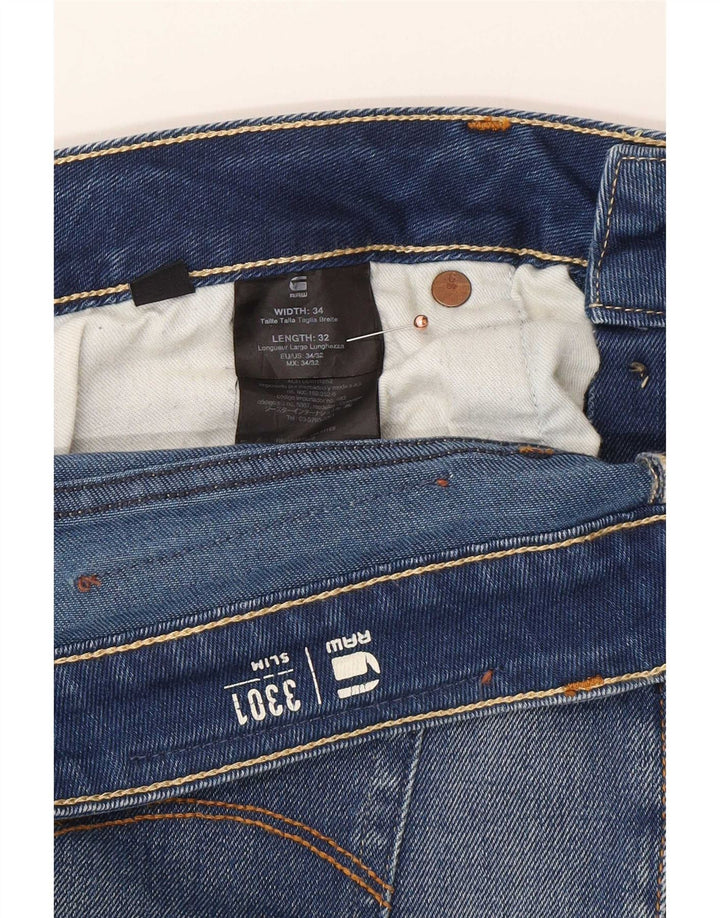 Jeans slim da uomo G-Star W34 L32 cotone blu
