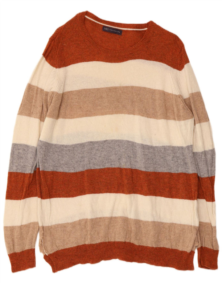 Maglione maglione con scollo a barca da donna Marks & Spencer UK 20 2XL multicolore