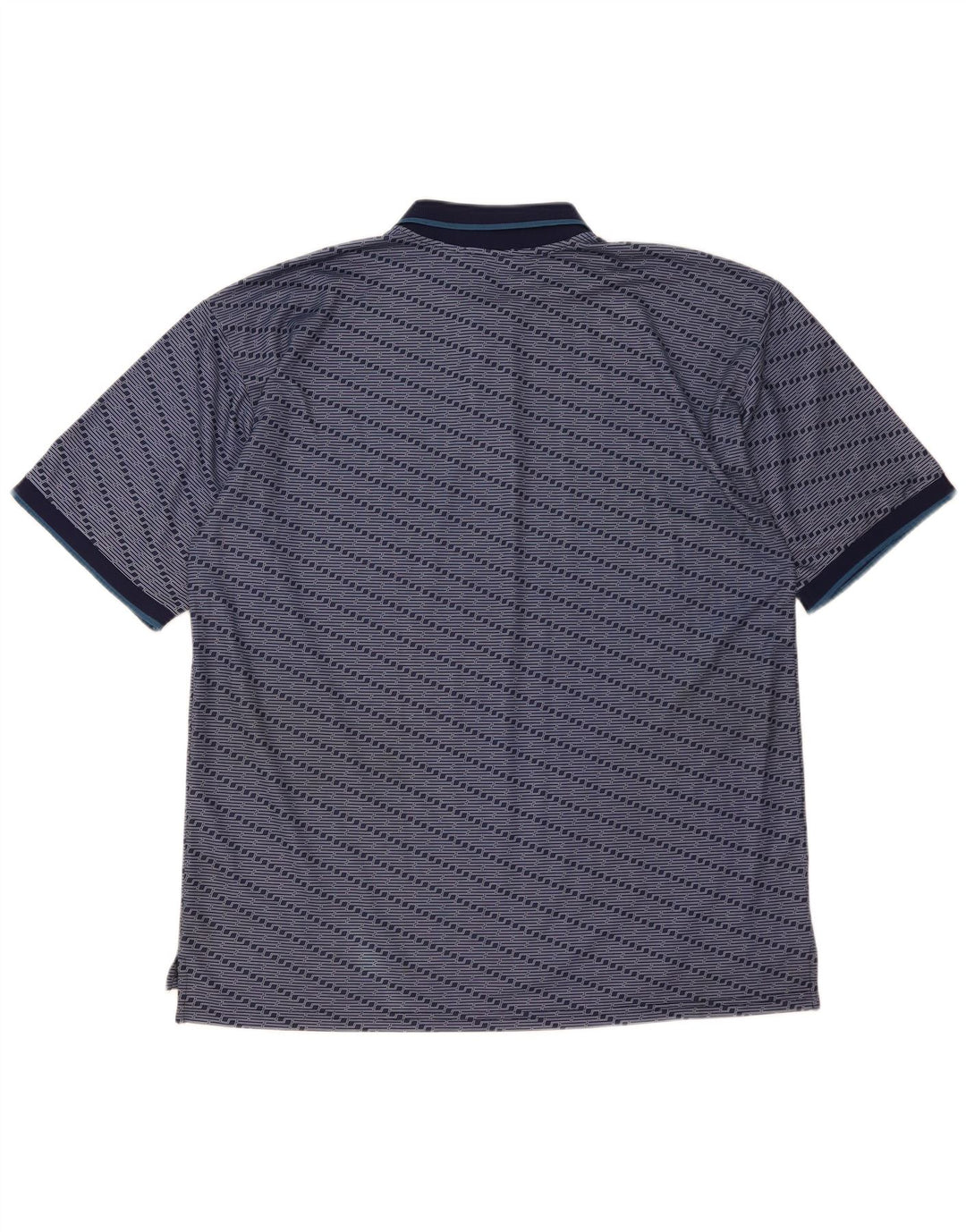 Polo da uomo Fila XL in poliestere a righe blu navy