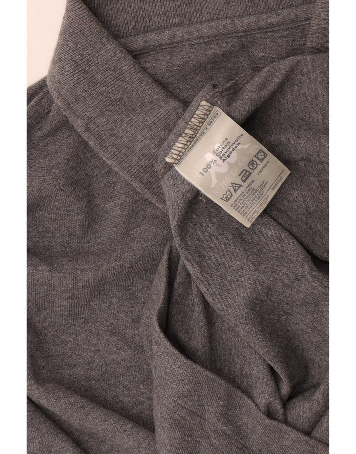 Polo Kappa Uomo Manica Lunga Small Grigio Cotone