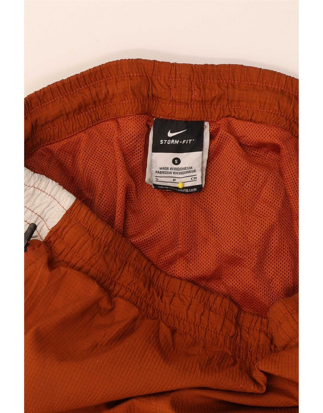 Pantaloni da tuta Nike da uomo Small in poliestere color block marrone