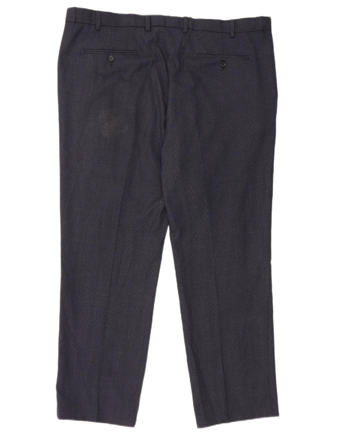 Pantaloni da abito su misura da uomo Marks & Spencer W42 L31 blu navy a quadri