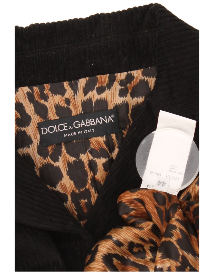 Cappotto in velluto a coste da donna Dolce & Gabbana IT 44 cotone nero medio classico