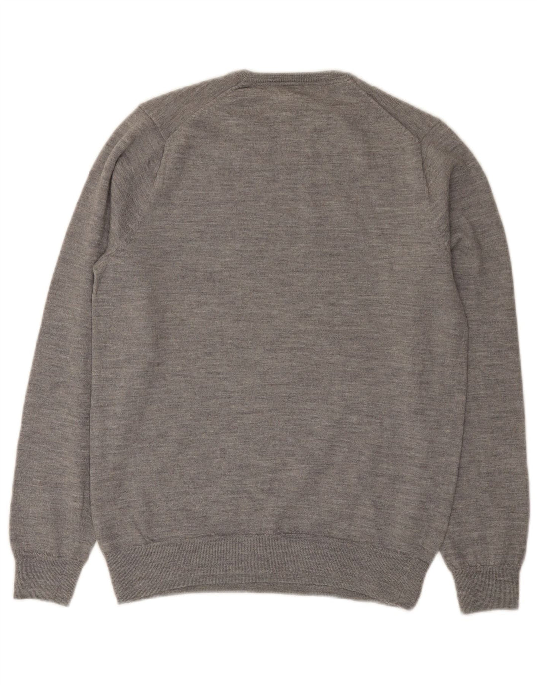 Maglione maglione girocollo da donna BEN SHERMAN UK 14 Lana merino grigio medio