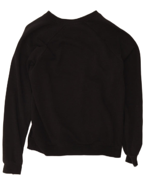 Felpa oversize con grafica Nike da donna UK 6 XS cotone nero