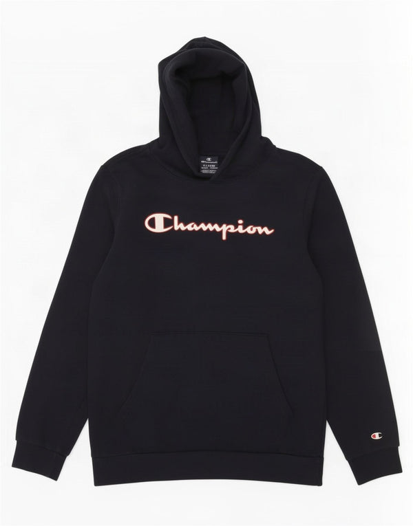 Felpa con cappuccio grafica Champion da bambino 13-14 anni XL in cotone blu navy