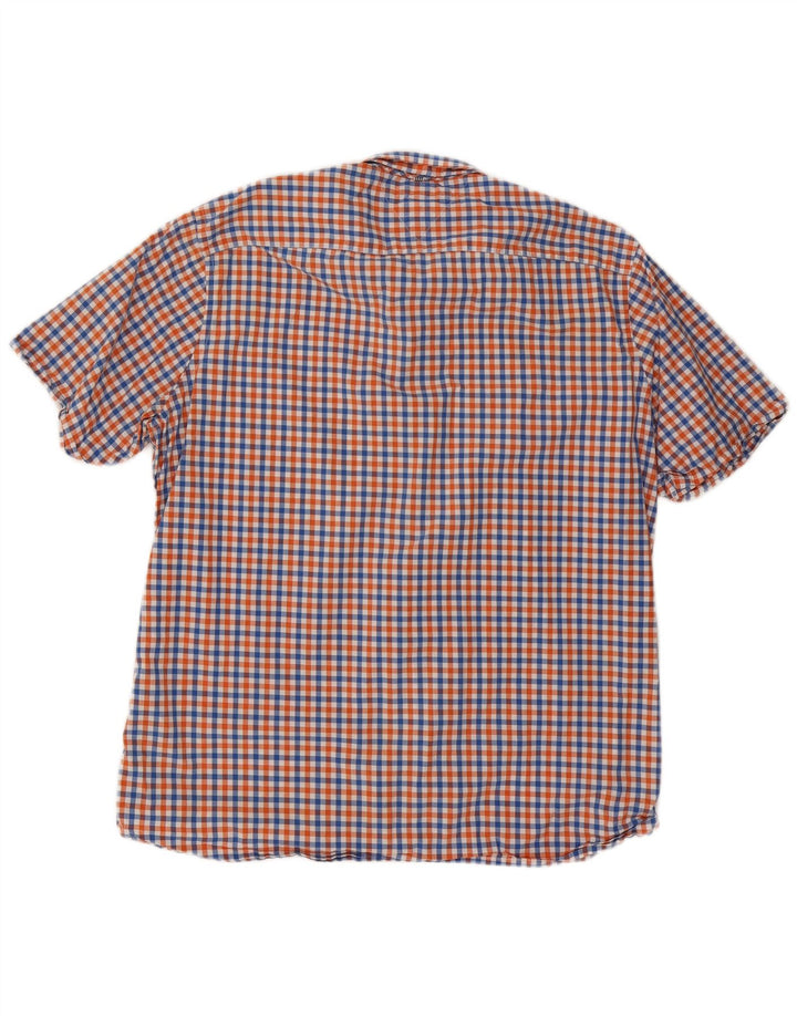 TOMMY HILFIGER Camicia a maniche corte personalizzata da uomo XL a quadretti multicolore