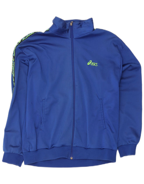 Giacca sportiva da uomo con grafica Asics IT 56 2XL Blu poliammide