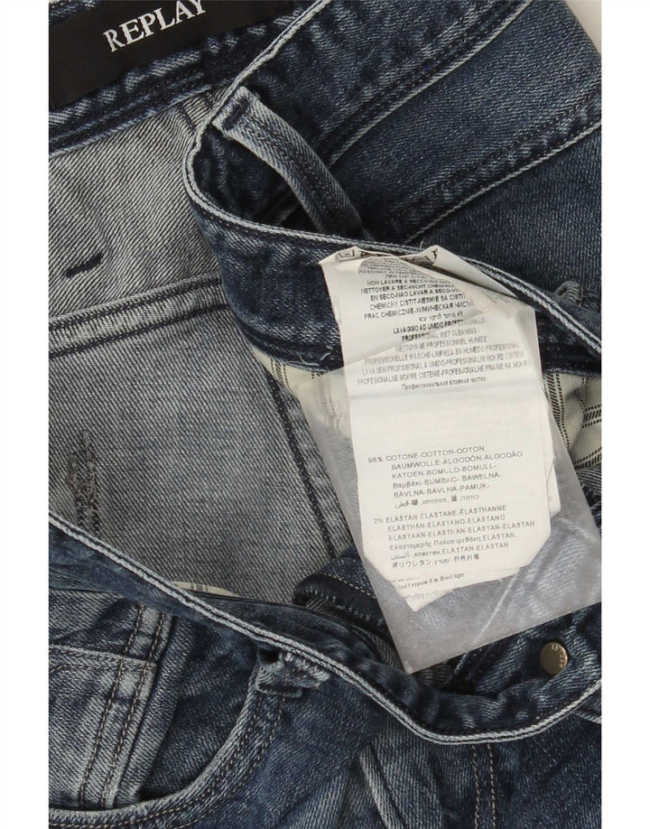 Jeans slim da donna Replay W34 L32 cotone blu
