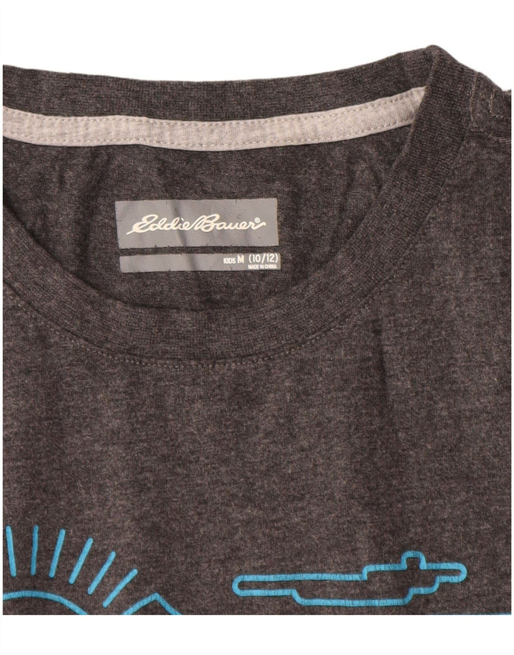 T-shirt grafica per ragazzi Eddie Bauer Top 10-11 anni Cotone grigio medio natura
