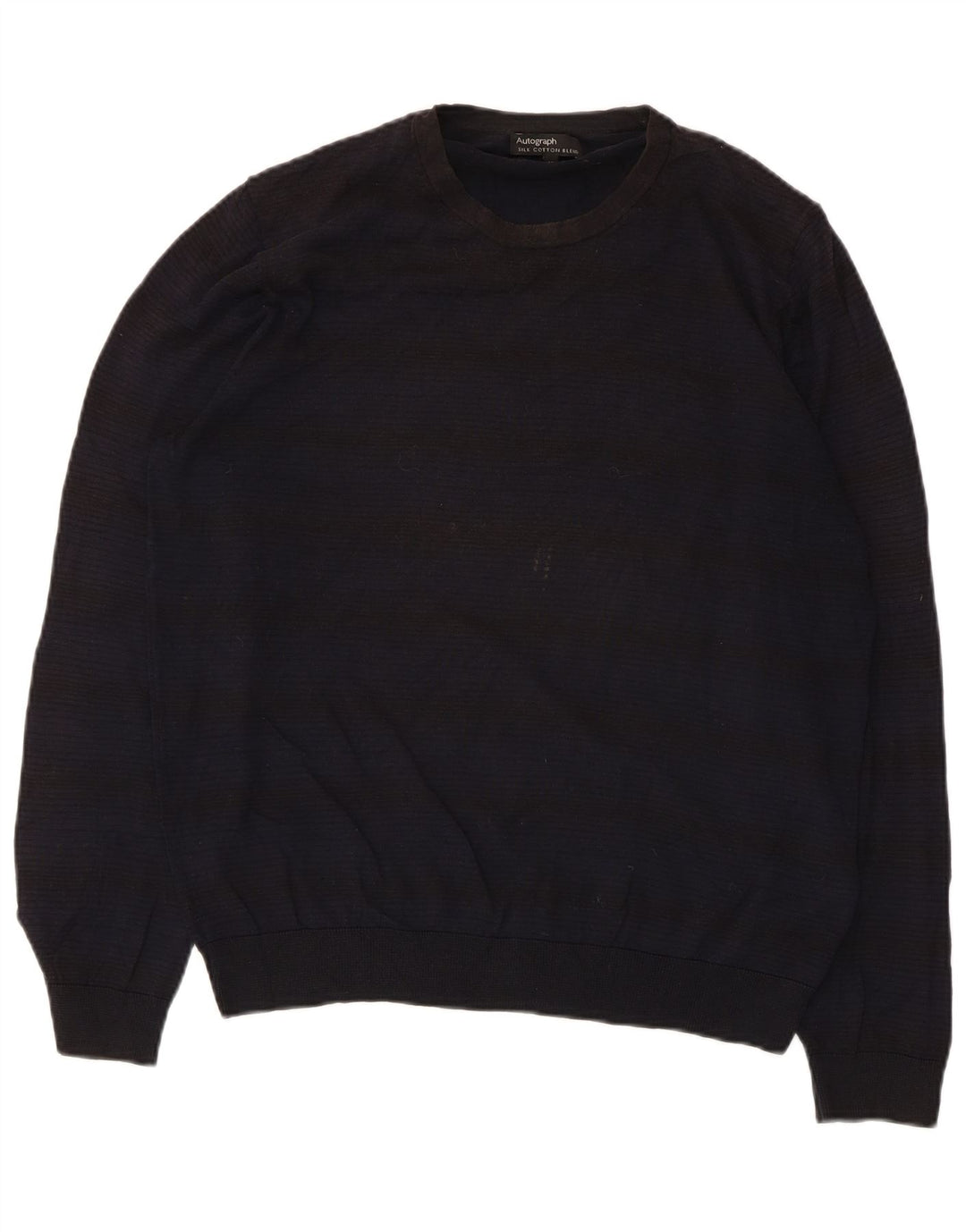 Maglione maglione girocollo autografo da uomo Marks & Spencer blu navy medio