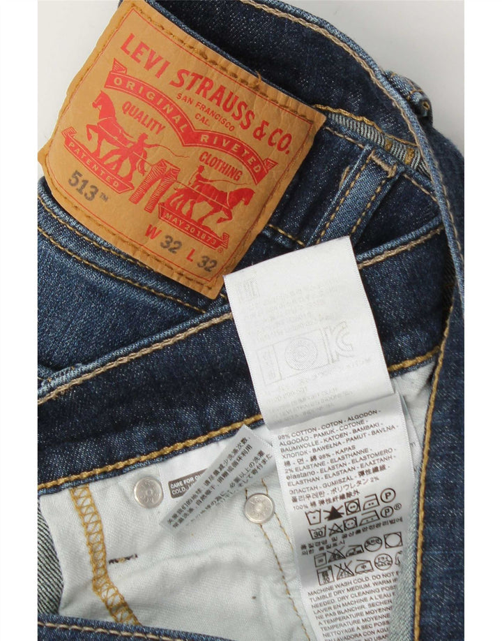 Levi's Uomo 513 Jeans dritti W32 L32 Cotone Blu