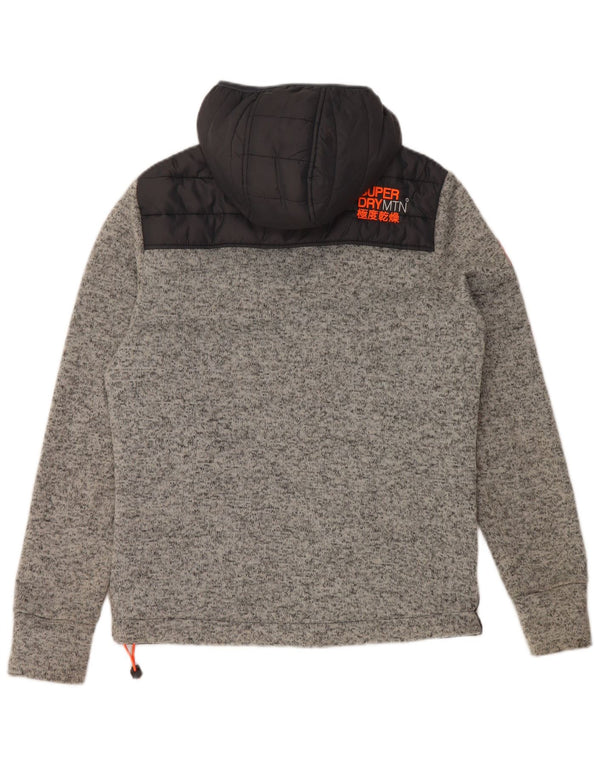 Giacca imbottita con cappuccio da uomo Superdry UK 36 Small Poliestere color block nero