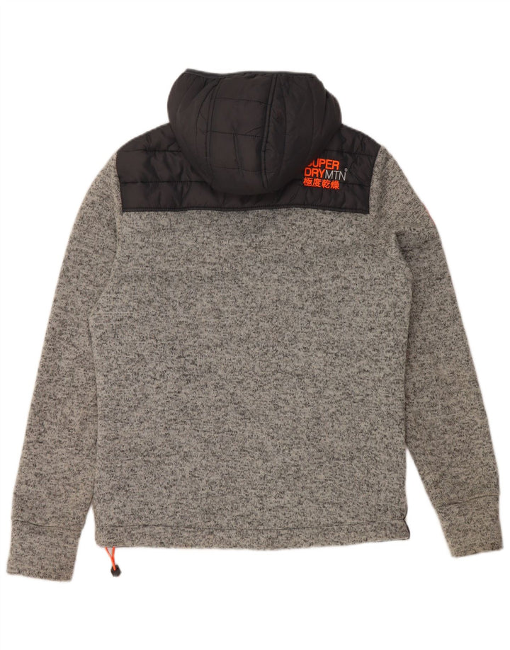 Giacca imbottita con cappuccio da uomo Superdry UK 36 Small Poliestere color block nero