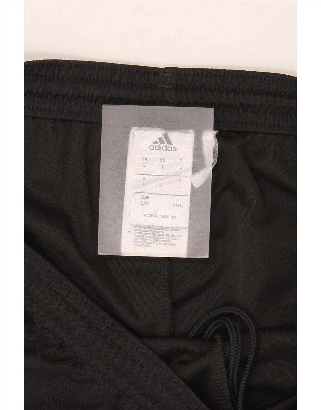 Pantaloncini sportivi Adidas Climalite da uomo grandi in poliestere nero
