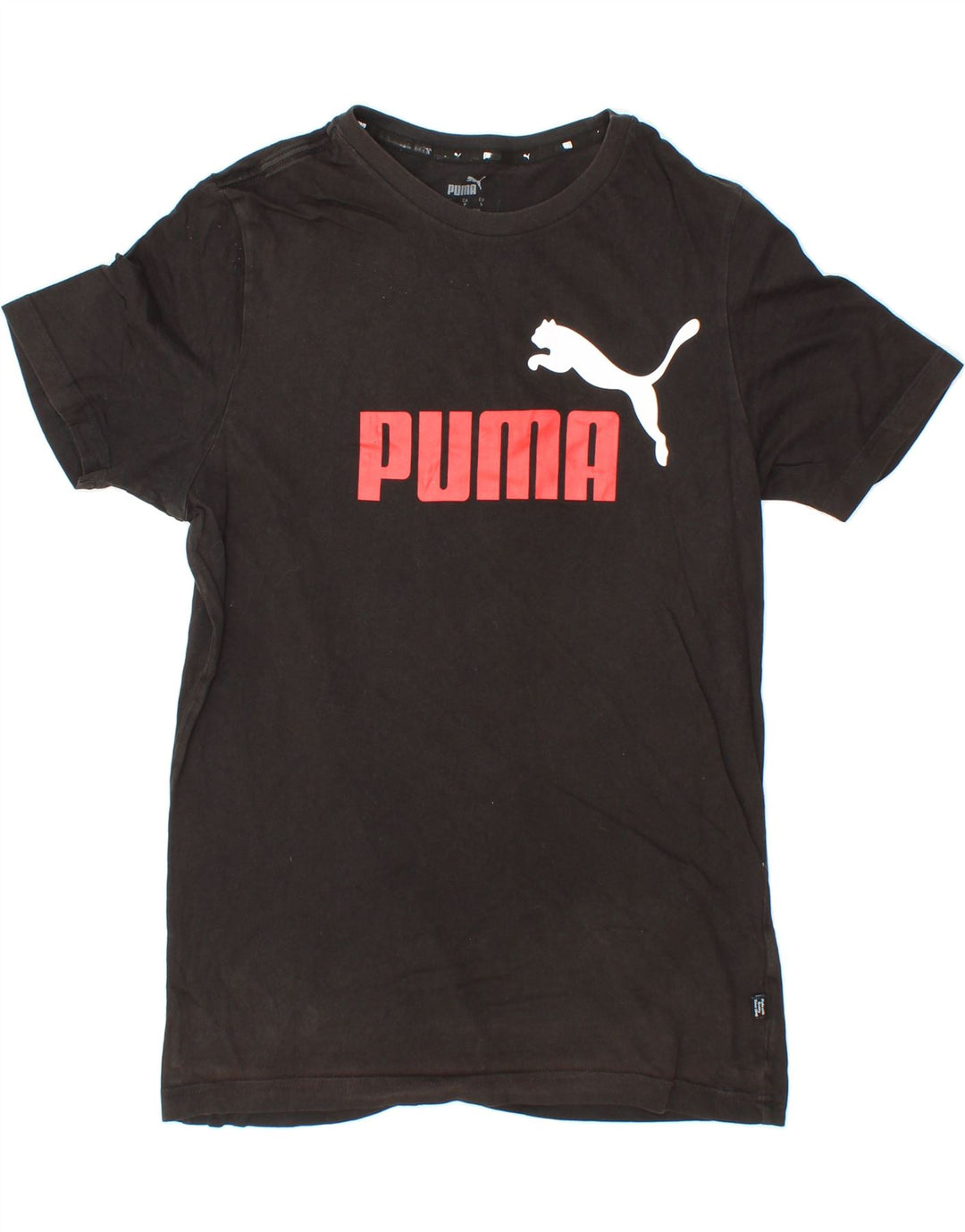 PUMA Mens Graphic T-Shirt Top Small Black Cotton Vintage Puma and Second-Hand Puma from Messina Hembry 