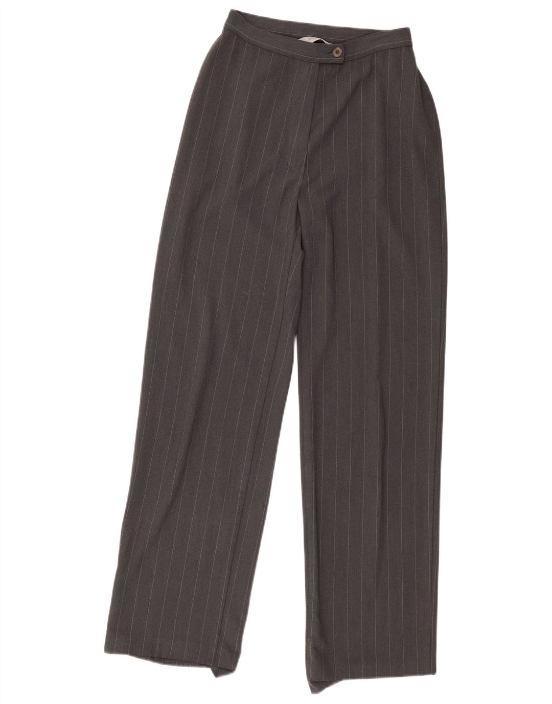 Pantaloni da abito da donna Marks & Spencer UK 8 piccoli W26 L30 a righe grigie