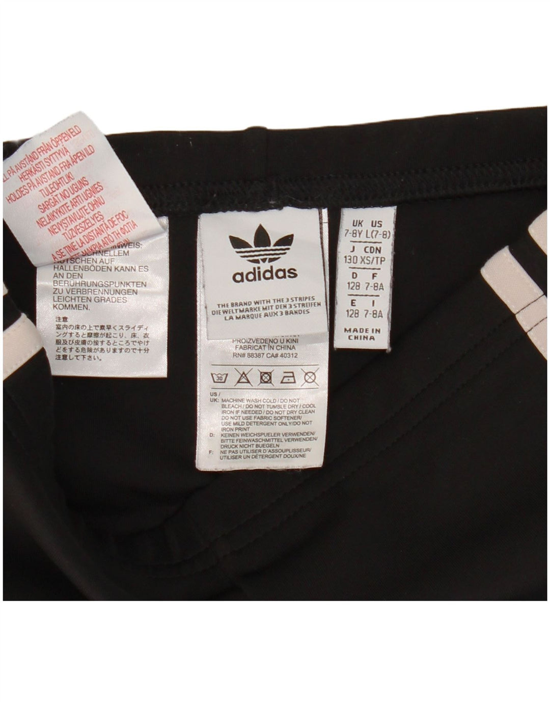 Leggings Adidas Bambina 7-8 Anni Poliestere Nero