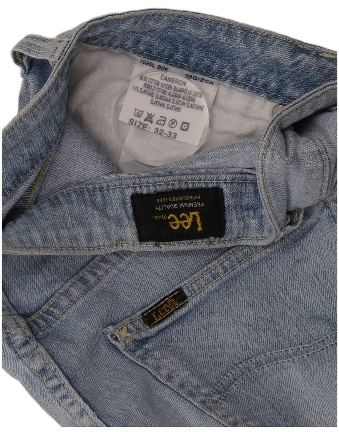 Jeans dritti Cameron da donna Lee W32 L33 cotone blu