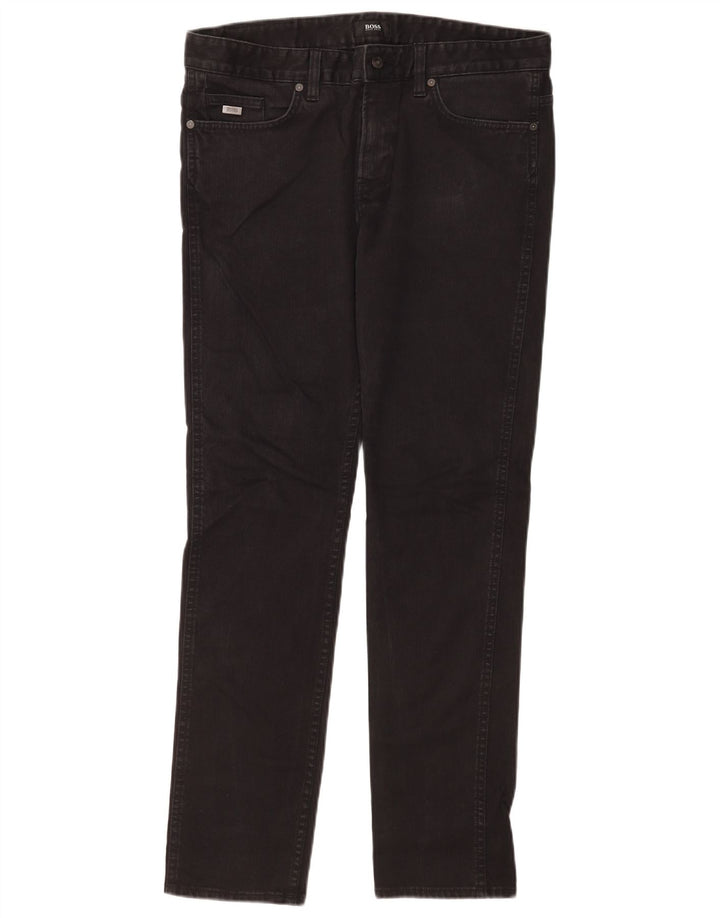 Jeans slim da uomo Hugo Boss W34 L32 cotone nero