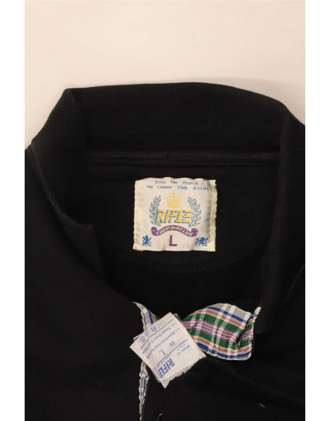 Felpa da uomo con collo alto Rifle, maglione grande, cotone nero
