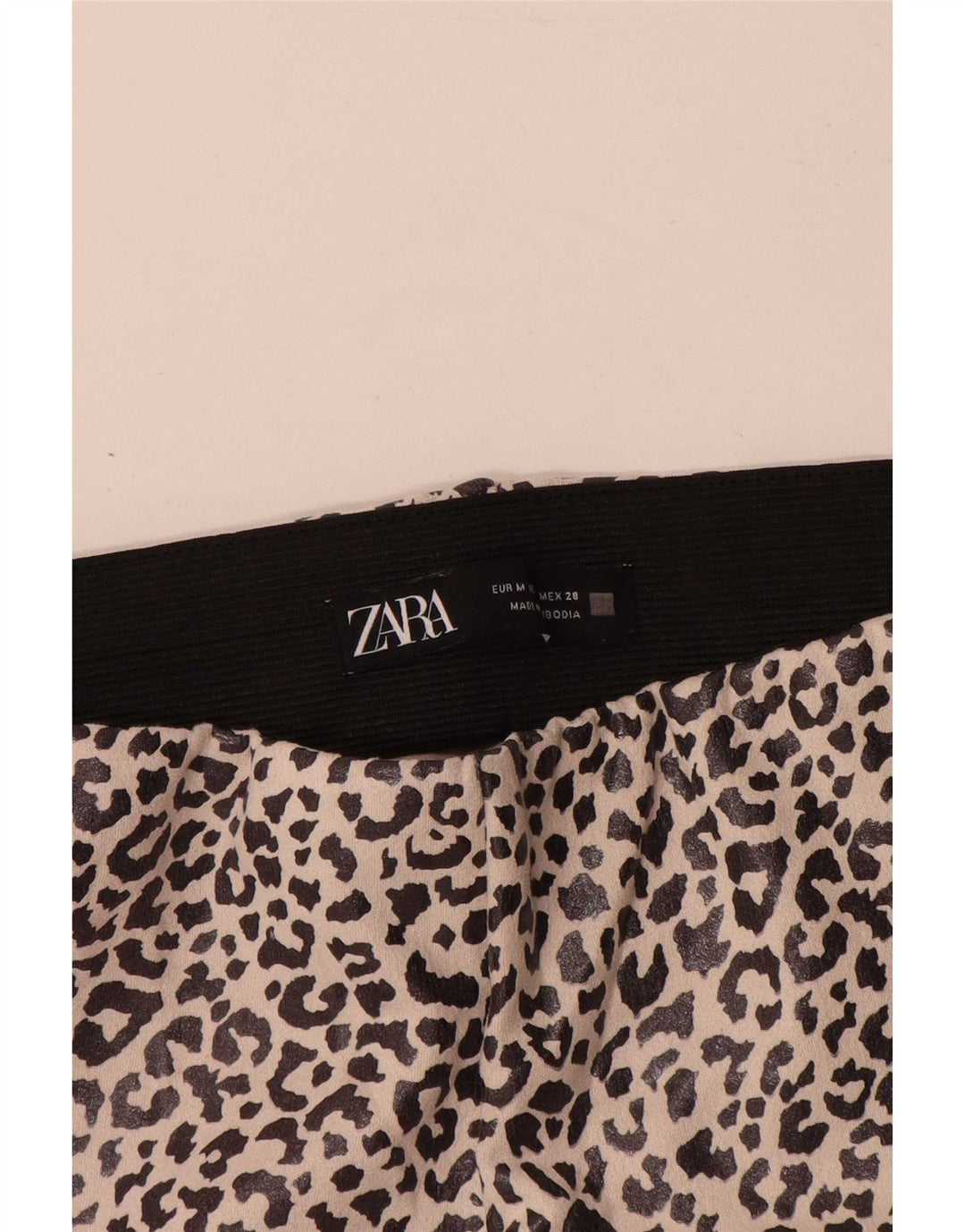 Leggings Zara da donna UK 12 Poliestere con stampa animalier beige medio
