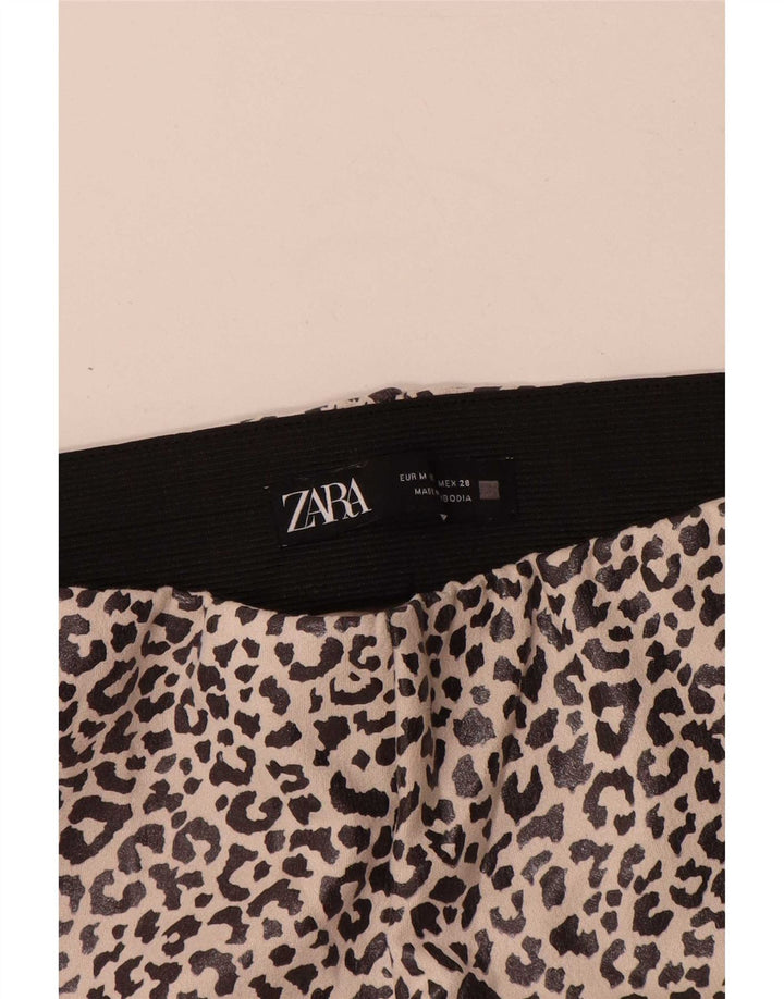 Leggings Zara da donna UK 12 Poliestere con stampa animalier beige medio