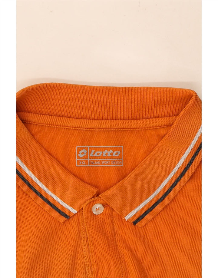 LOTTO Mens Polo Shirt 2XL Orange Vintage Lotto and Second-Hand Lotto from Messina Hembry 