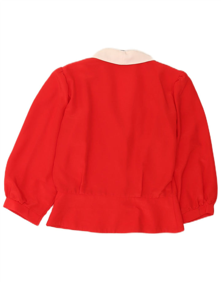 Camicetta da donna con maniche a 3/4 Libra UK 10 Small Poliestere color block rosso