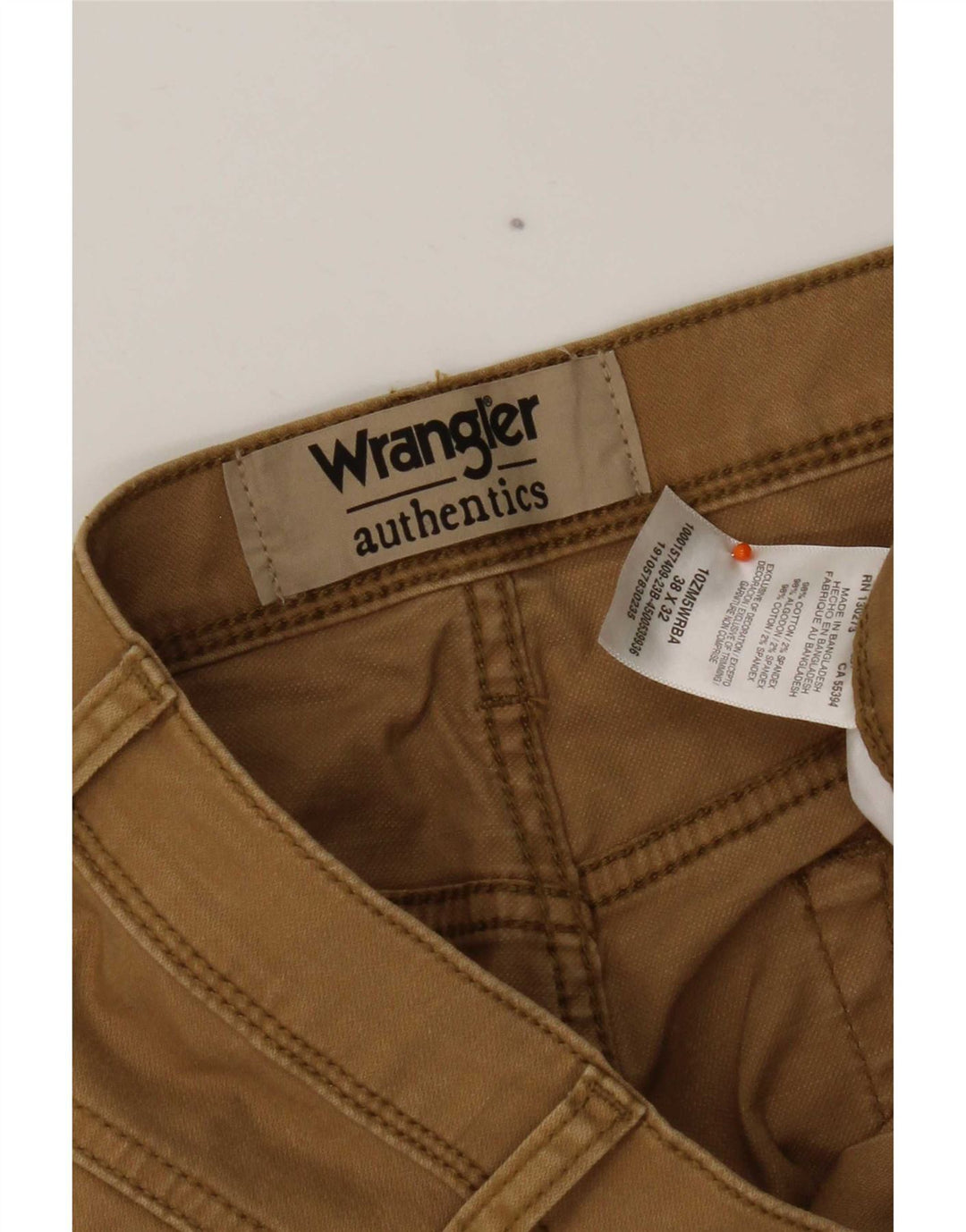 Pantaloni cargo dritti da uomo Wrangler W38 L32 in cotone beige
