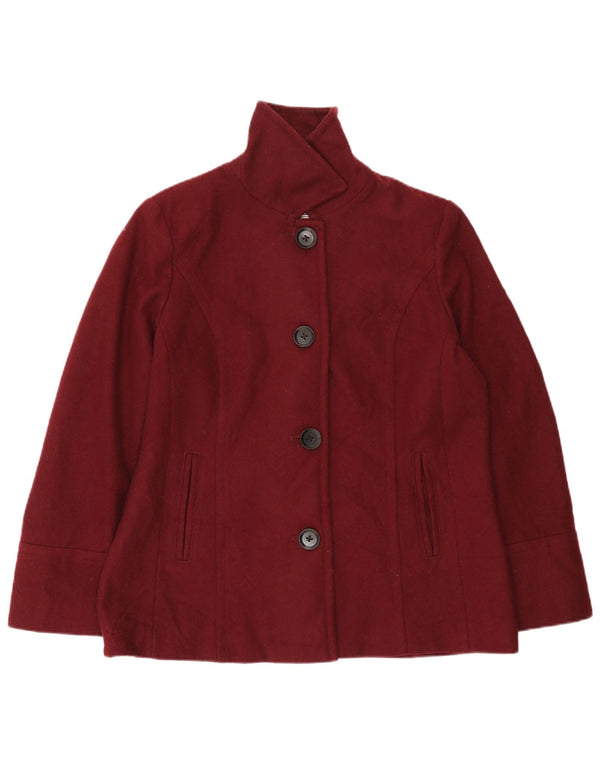 Giacca blazer da donna a 4 bottoni Nautica UK 16 grande lana bordeaux