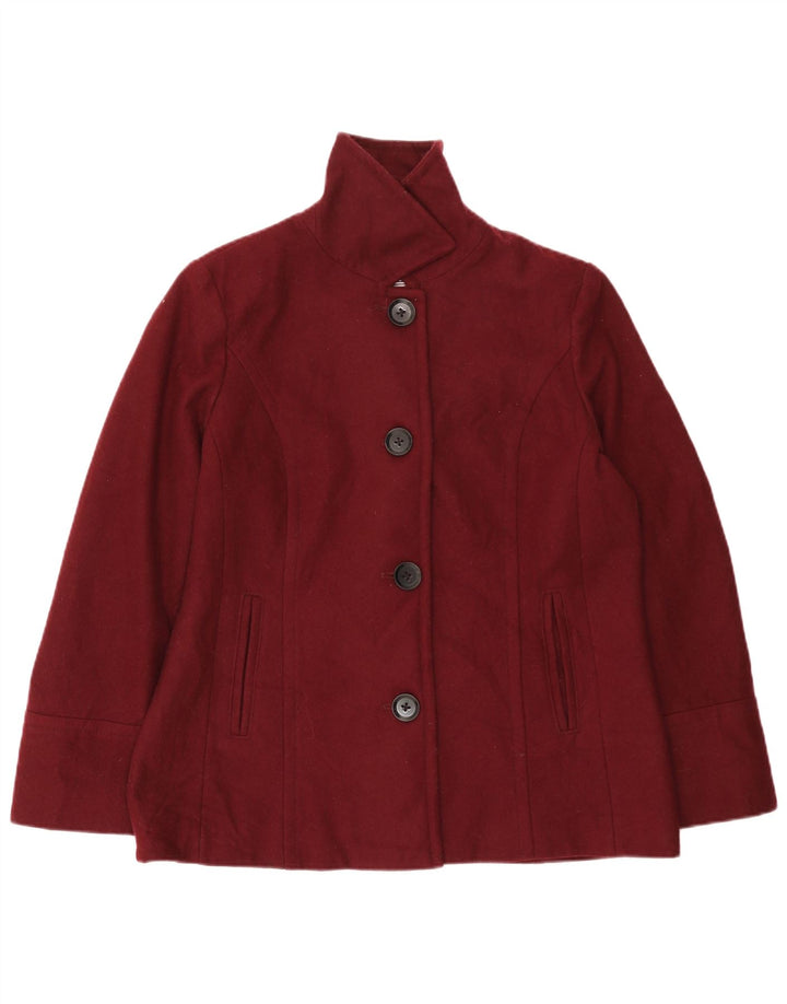 Giacca blazer da donna a 4 bottoni Nautica UK 16 grande lana bordeaux