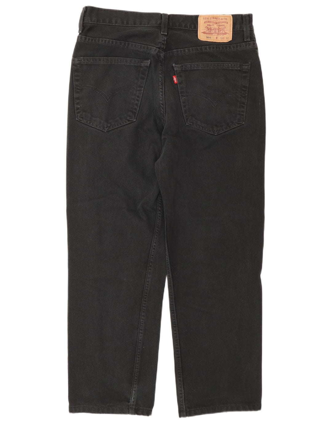Jeans Levi's Uomo 504 Cropped W33 L26 Cotone Nero