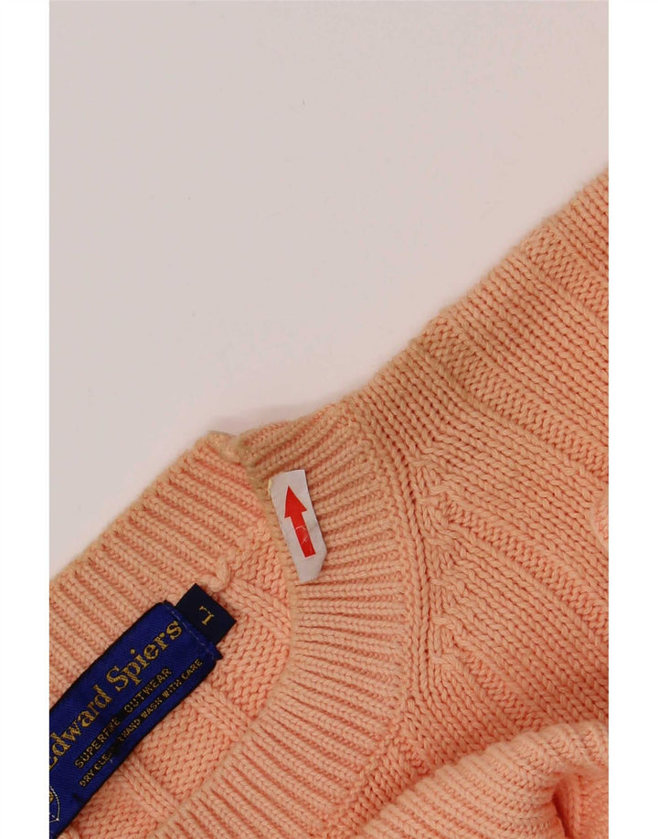 Maglione girocollo da uomo Edward Spires grande in cotone arancione