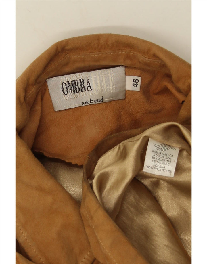 Giacca Scamosciata Uomo Ombraluce IT 46 Large Pelle Marrone