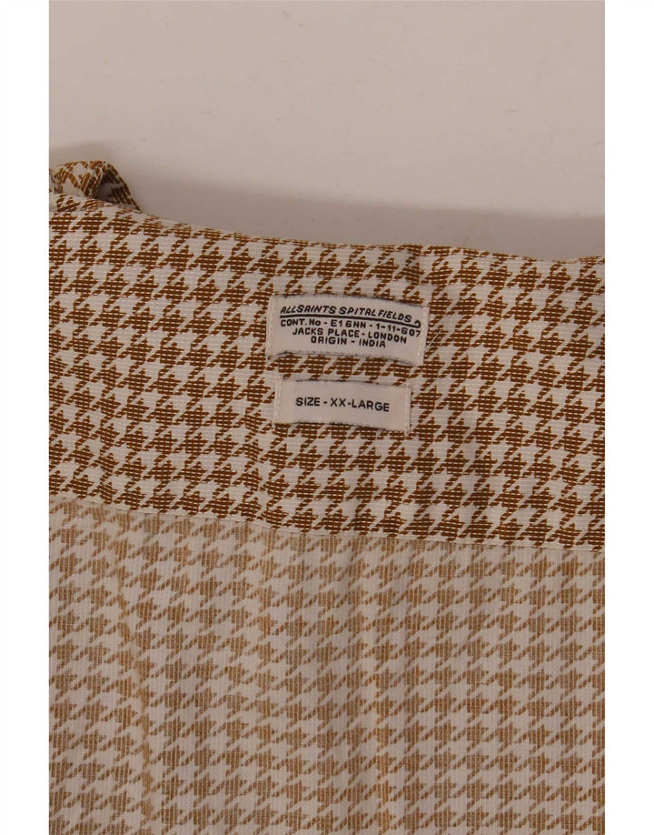 Camicia in flanella da uomo All Saints 2XL Pied de poule beige