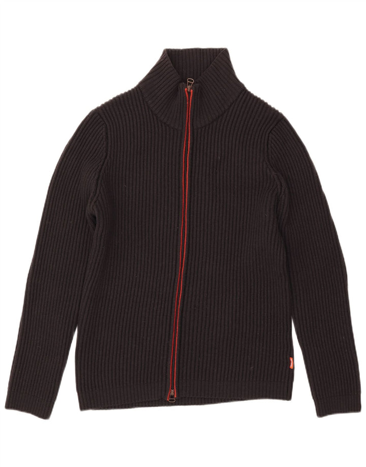 Maglione cardigan da uomo Hugo Boss XL in lana nera