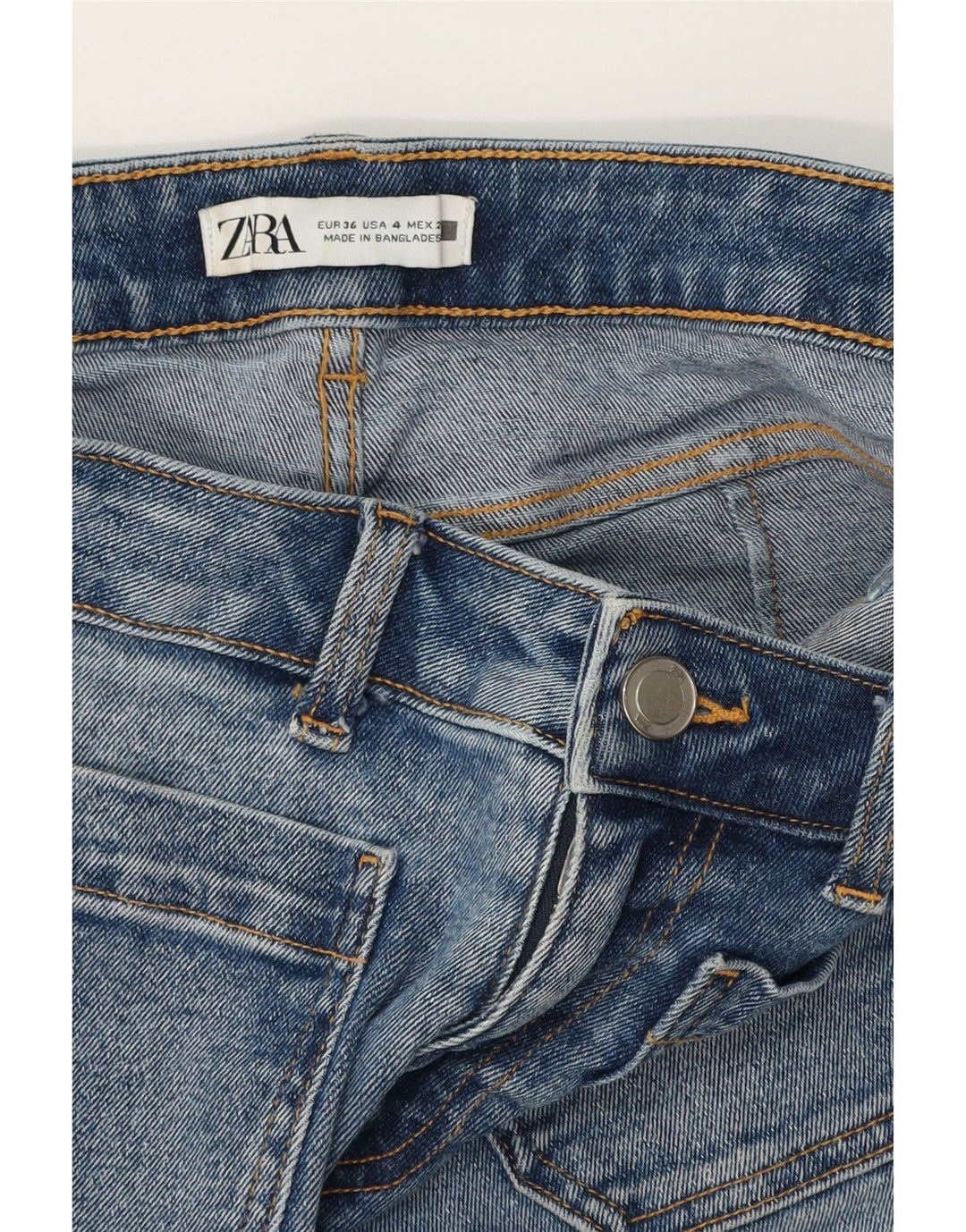 Jeans dritti da donna ZARA EU 36 XS W26 L27 Blu