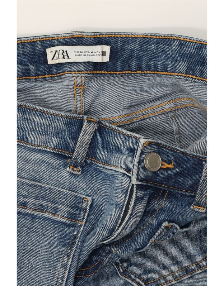 Jeans dritti da donna ZARA EU 36 XS W26 L27 Blu
