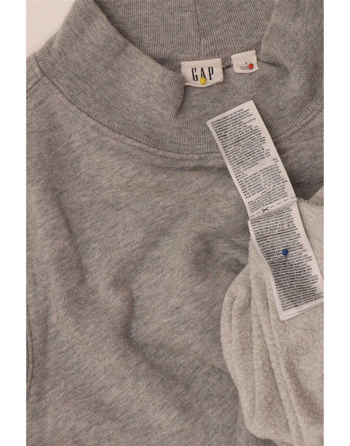 Felpa oversize da donna Gap, maglione UK 10, piccolo cotone chiazzato grigio