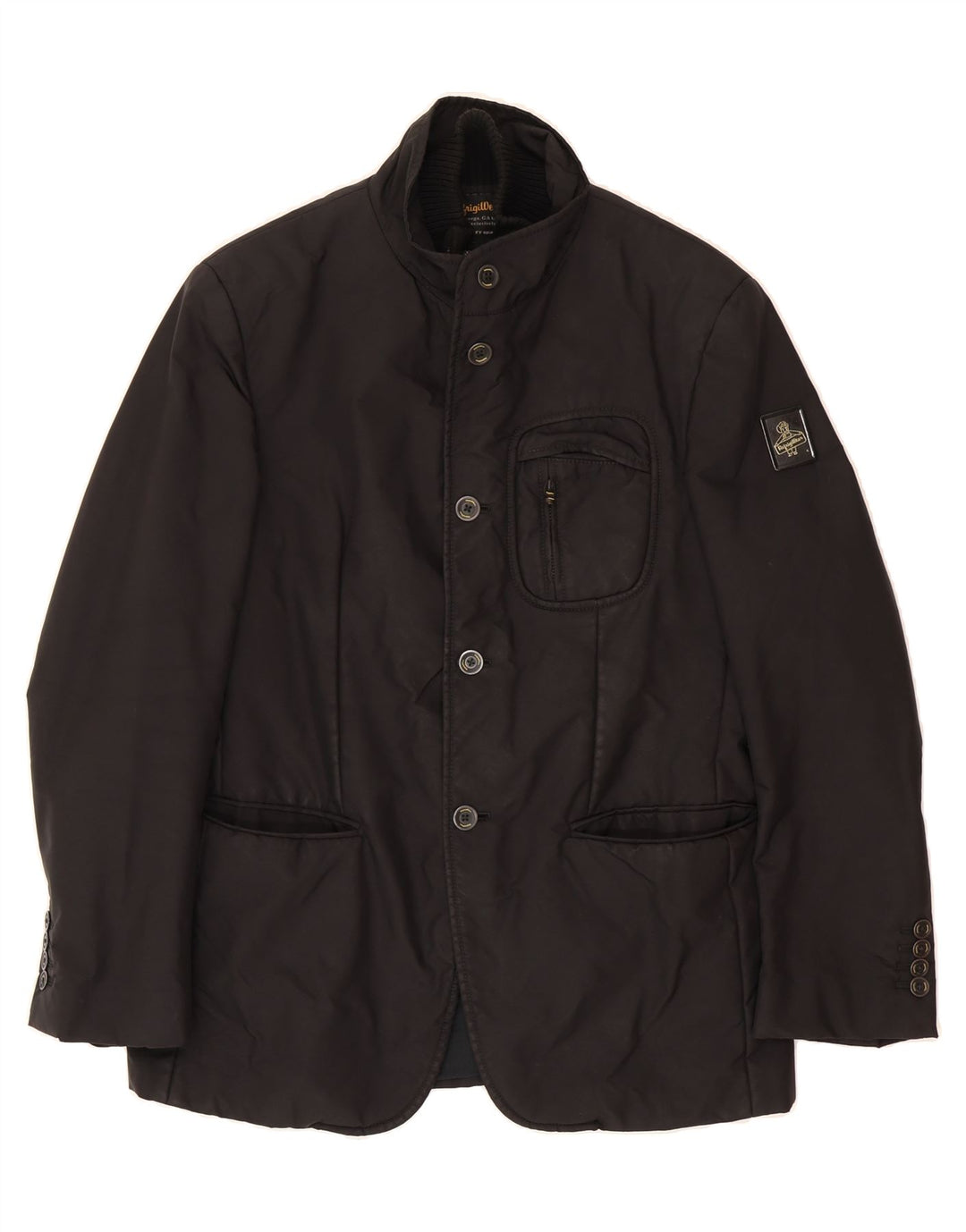 REFRIGIWEAR Mens Windbreaker Jacket IT 48 Medium Black Nylon Vintage Refrigiwear and Second-Hand Refrigiwear from Messina Hembry 